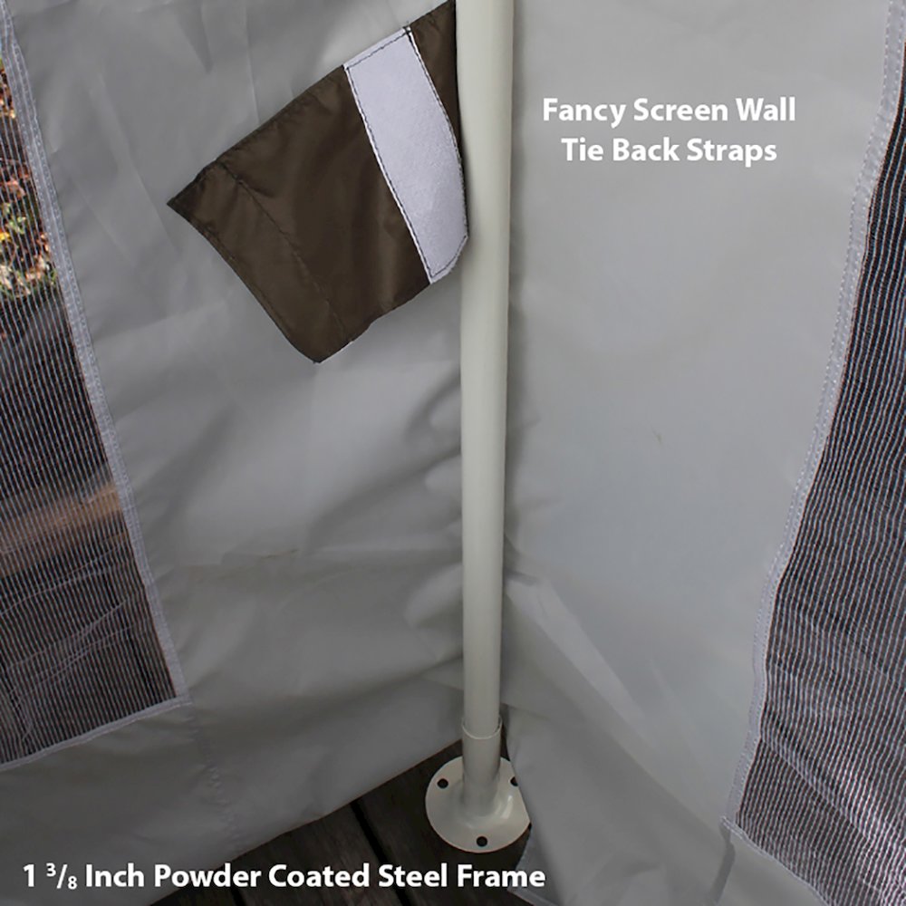 King Canopy Garden Party Backyard Gazebo 10-Feet by 10-Feet, 4-Leg, Olive Branch. Picture 4