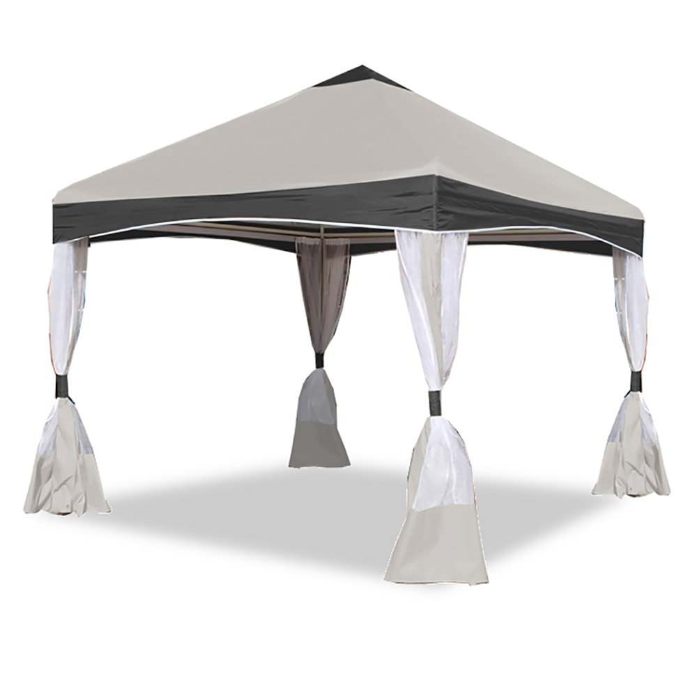 King Canopy Garden Party Backyard Gazebo 10-Feet by 10-Feet, 4-Leg, Stone Garden. Picture 9