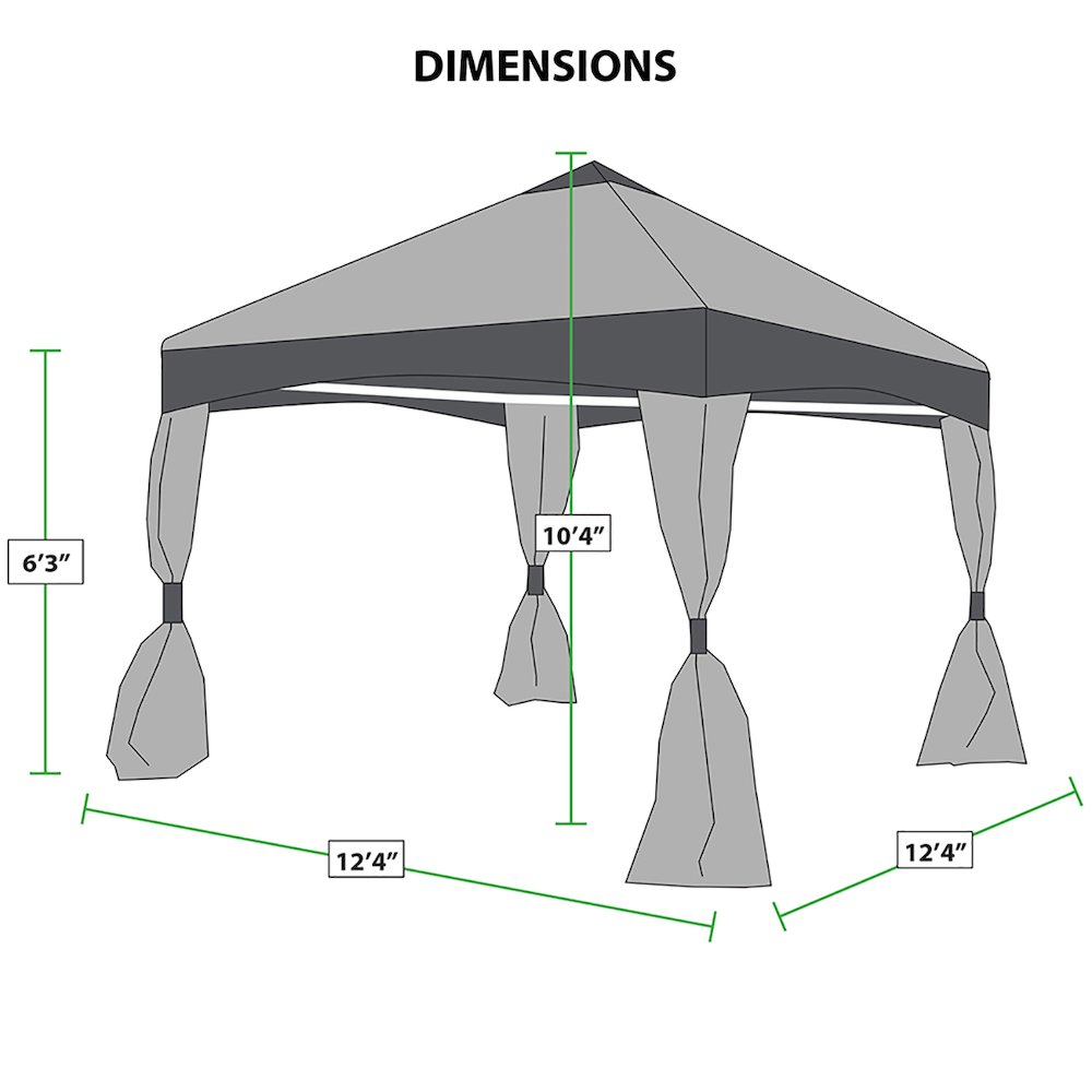 King Canopy Garden Party Backyard Gazebo 13-Feet by 13-Feet, 4-Leg, Stone Garden. Picture 8
