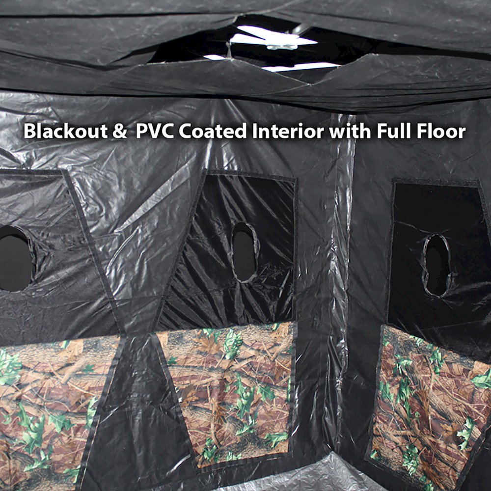 King Canopy 2 in 1 Hunting Blind & Instant Pop Up Tent 5x5 ft, Camoflauge. Picture 3