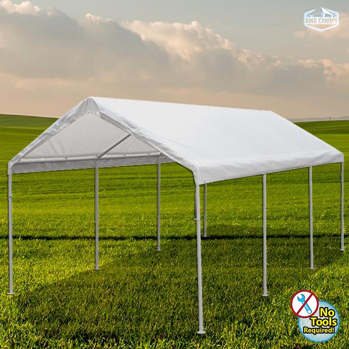 HERCULES 10X20 Canopy w/ WHITE Cover. Picture 1