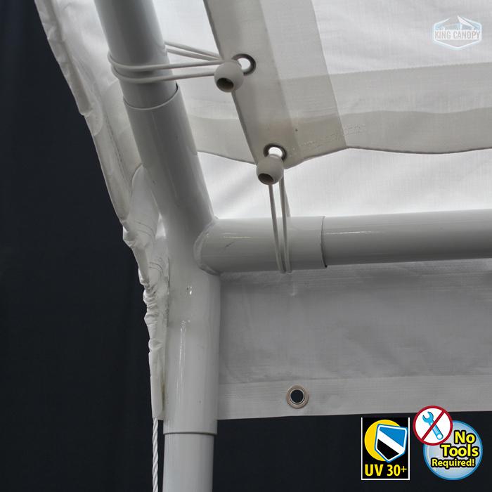HERCULES 10X20 Canopy w/ WHITE Cover. Picture 3