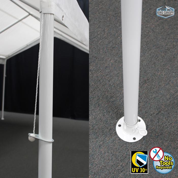 HERCULES 10X20 Canopy w/ WHITE Cover. Picture 5