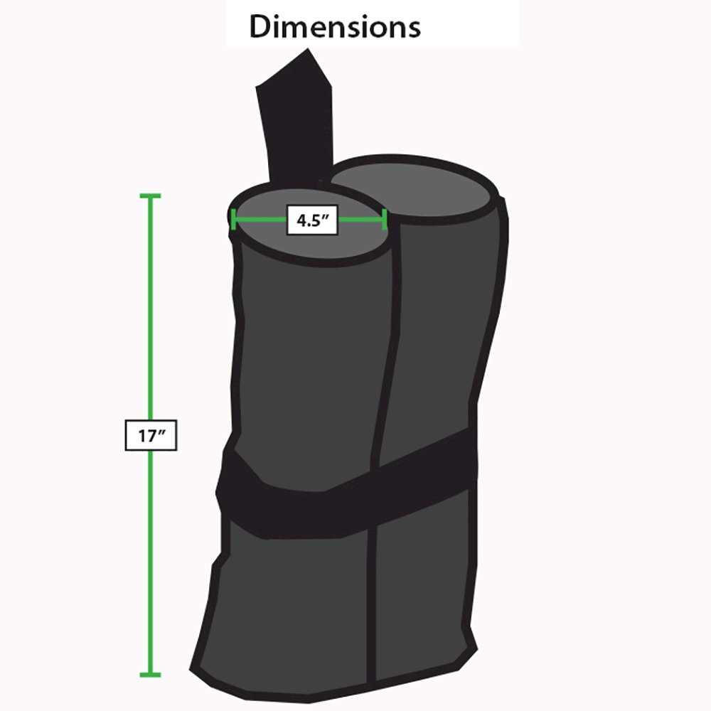 King Canopy Black Weight Bags for Instant Pop Up's, 4 Pack, INAWB400. Picture 5