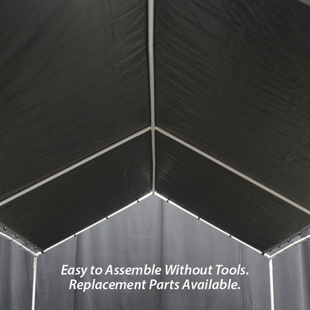King Canopy Shade King 10-Feet by 20-Feet, 1 3/8-Inch Steel Frame, 6-Leg, Grey. Picture 3