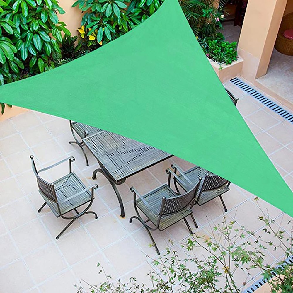 King Canopy 10-Feet Triangle Sun Shade Sail, Woven Fabric, Green. Picture 2