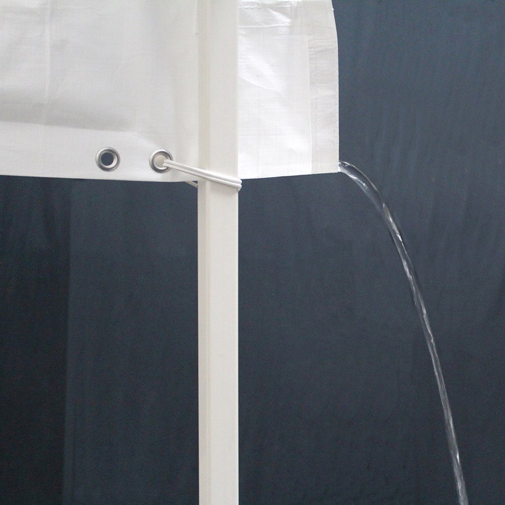 King Canopy 10-Feeet Rain Gutter for Instant Pop-up, 10 Ball Bungees, White. Picture 2