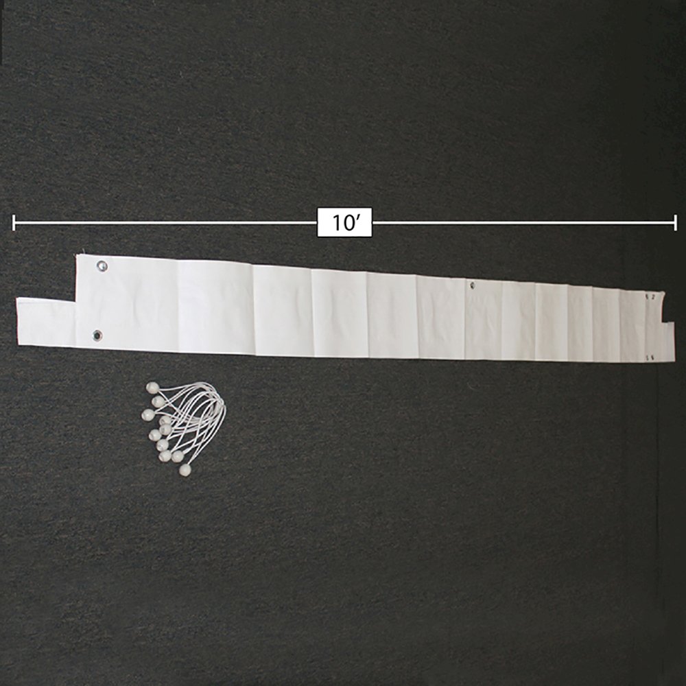 King Canopy 10-Feeet Rain Gutter for Instant Pop-up, 10 Ball Bungees, White. Picture 7