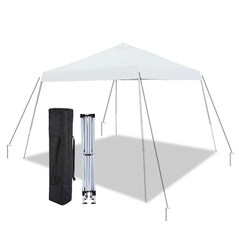King Canopy Slant leg 10-Feet by 10-Feet Instant Pop Up Tent, White, SLANT10-WH. Picture 1