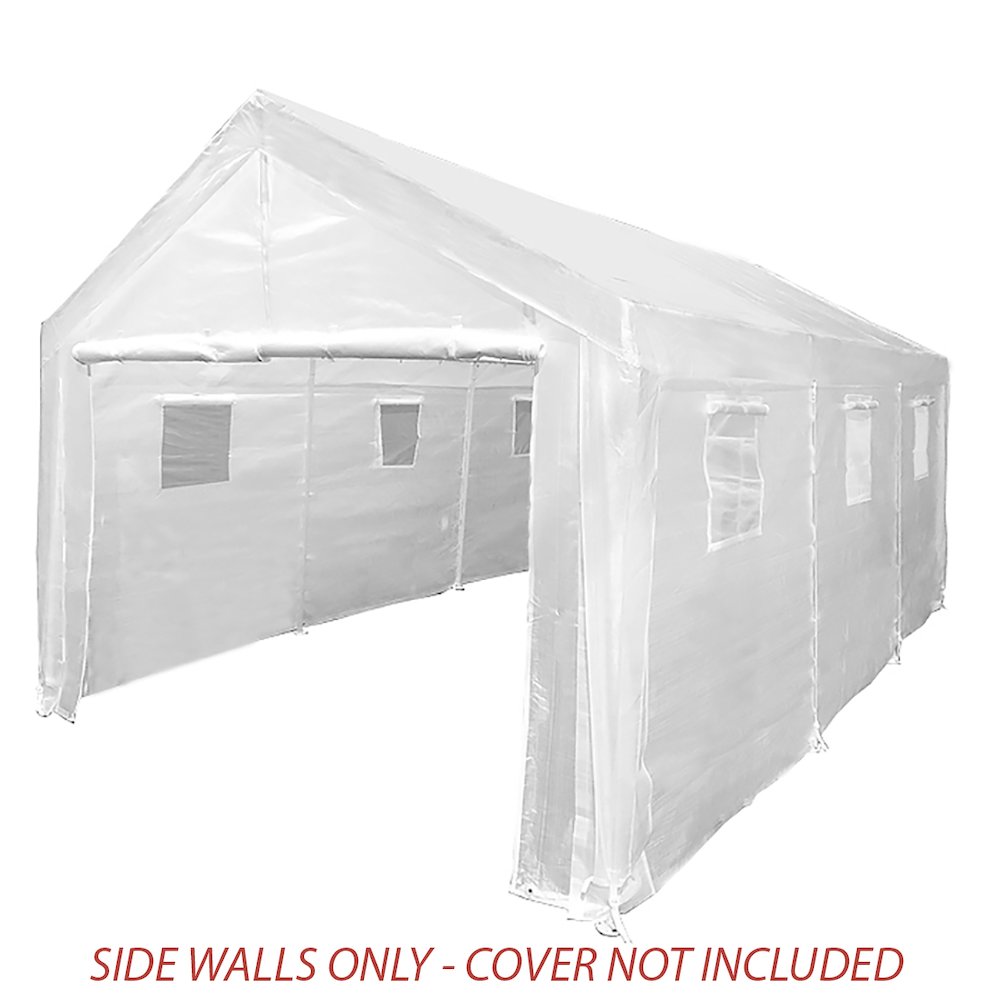 King Canopy 10x20 ft Greenhouse Sidewall Kit w/ Screens, Opaque. Picture 1