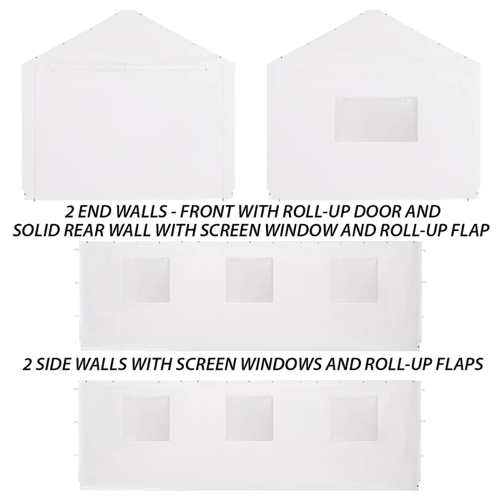King Canopy 10x20 ft Greenhouse Sidewall Kit w/ Screens, Opaque. Picture 2