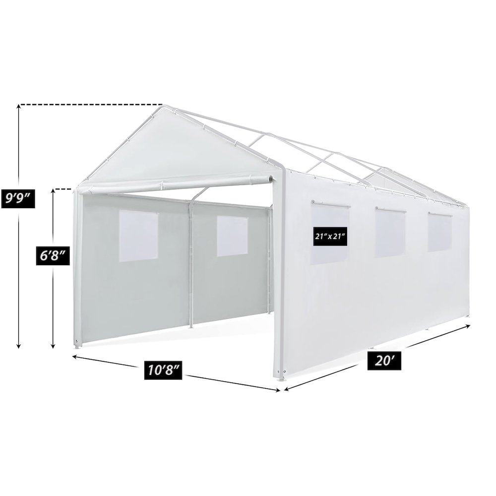 King Canopy 10x20 ft Greenhouse Sidewall Kit w/ Screens, Opaque. Picture 6
