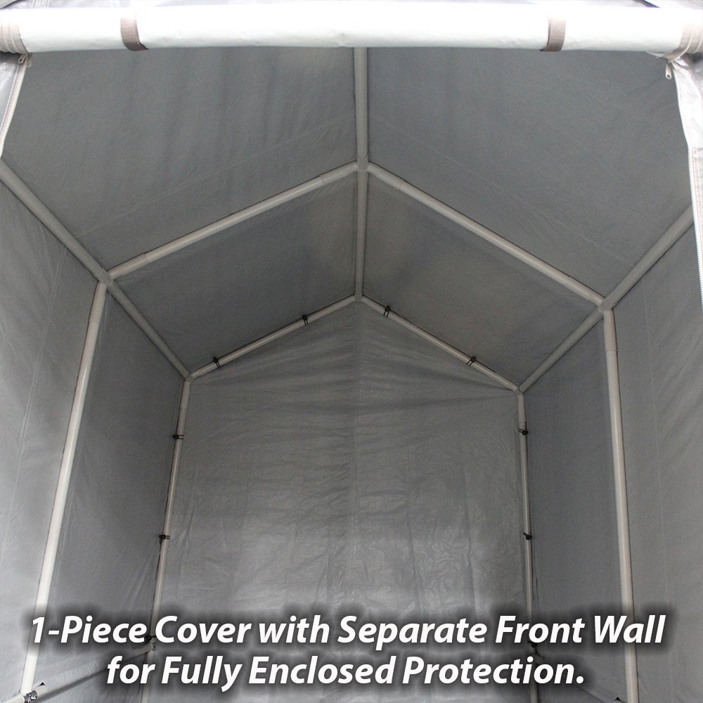 King Canopy Storage Shed 7-Feet x 12-Feet Fitted Replacment Cover, Grey. Picture 3