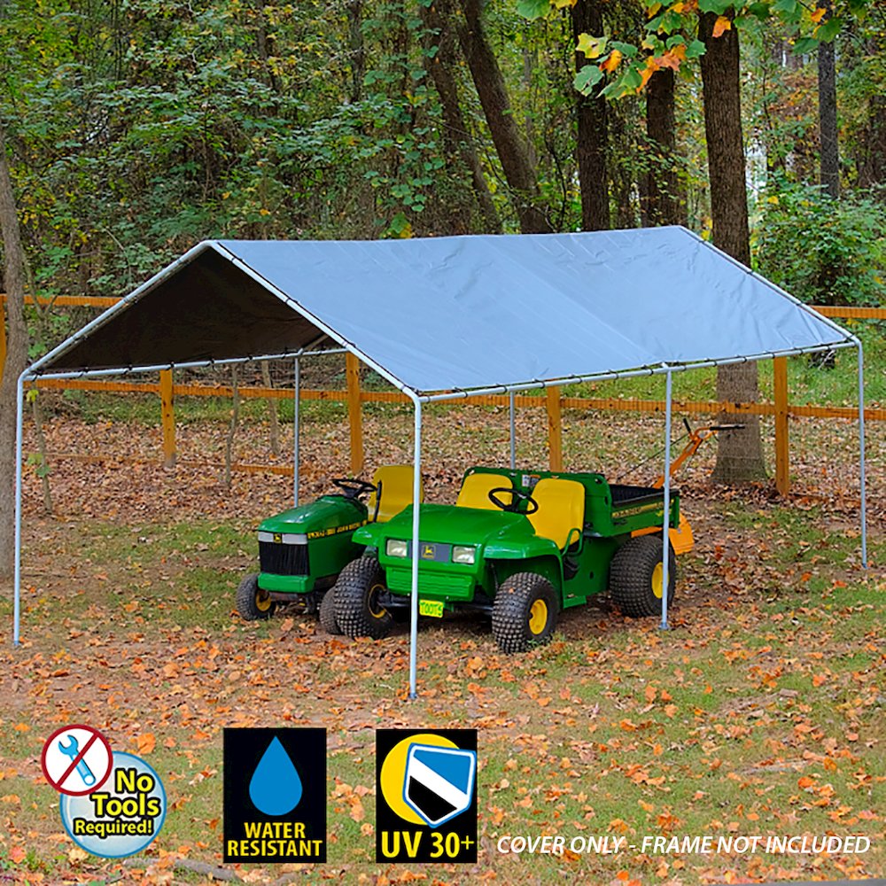 King Canopy Silver Replacement Tarp, fits 10-Feet 8-Inch by 20-Feet A-Frame. Picture 3