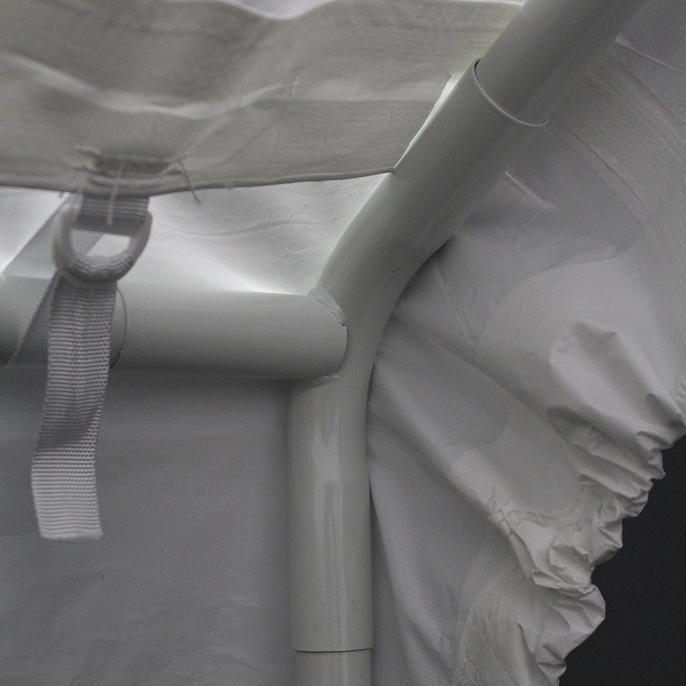 Value King 10-Feet by 20-Feet, 6-leg, 1 1/4-inch Steel Frame, White, VK61020PC. Picture 4