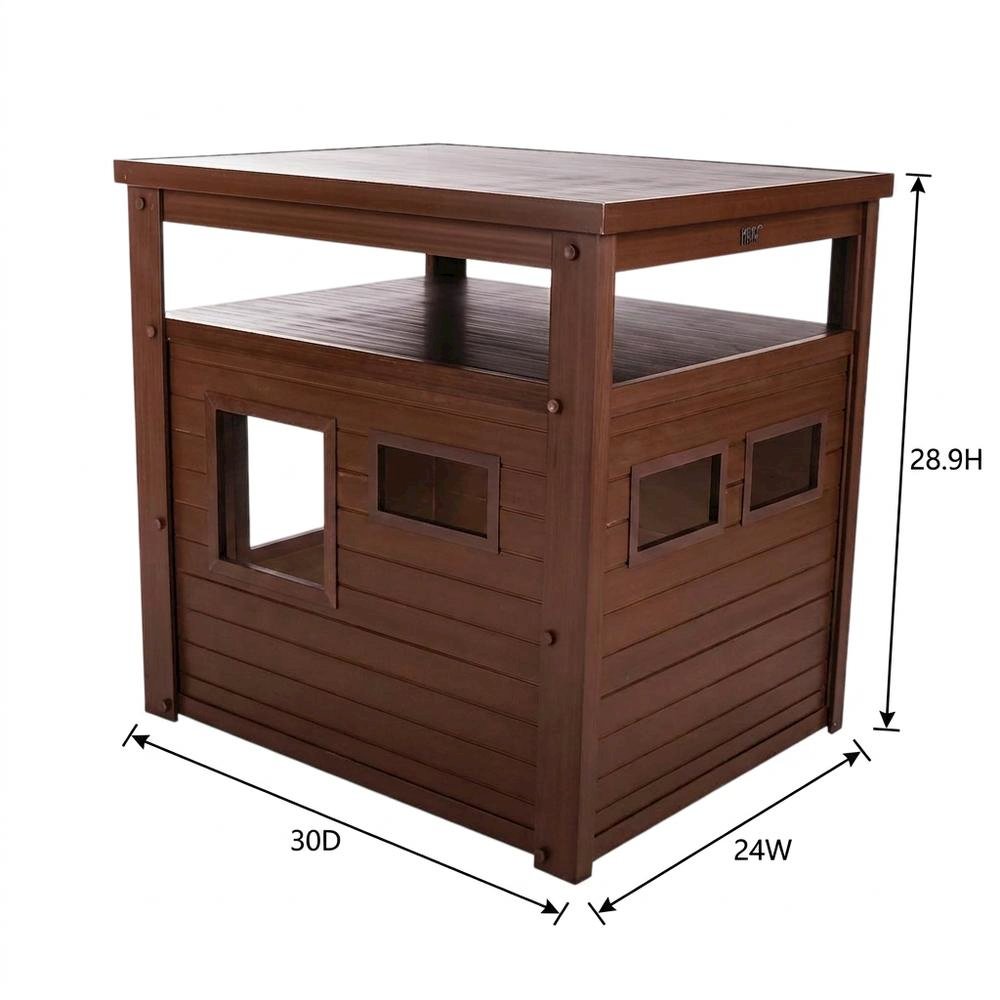 Russet Jumbo Litter Box Cover End Table with Durable Construction. Picture 7