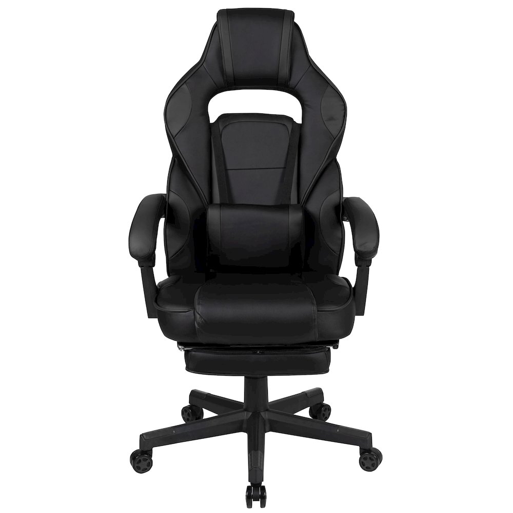 X40 Gaming Chair Racing Ergonomic Computer Chair with Fully Reclining Back/Arms, Slide-Out Footrest, Massaging Lumbar - Black/Gray. Picture 2