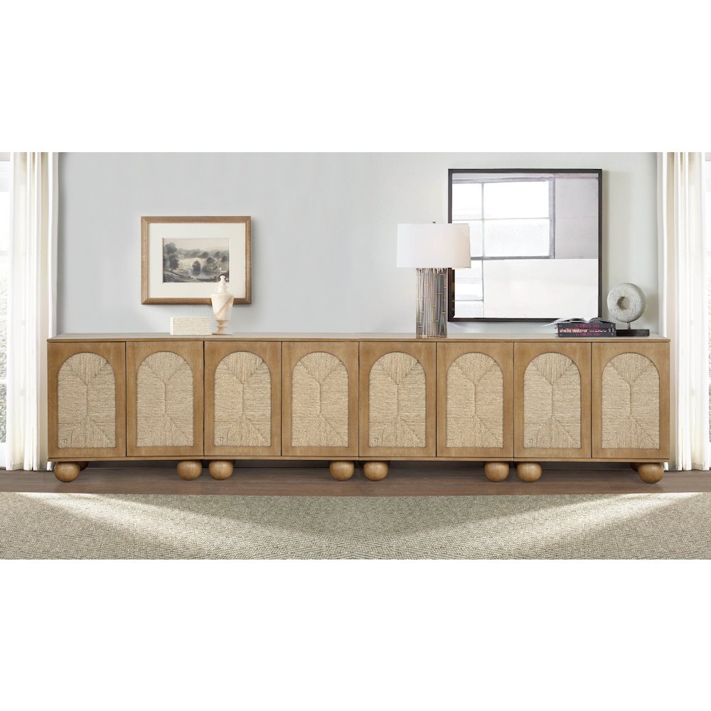 Cyrus 31" Wide 2-Door Accent Cabinet Natural Wood Finish Boho Modern Storage. Picture 10