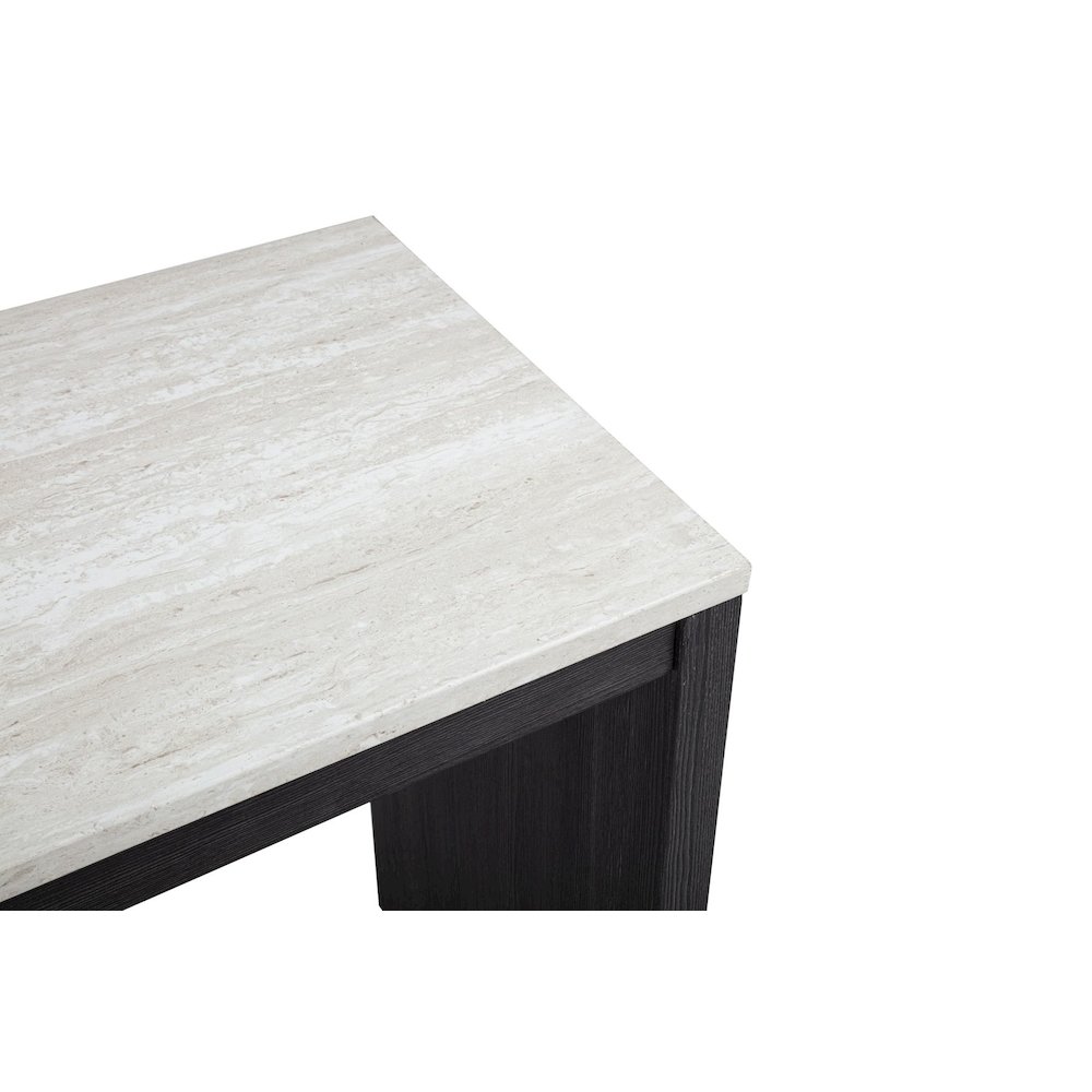 Caden Rectangle Counter Height Bar Table, Beige/Black Charcoal. Picture 2