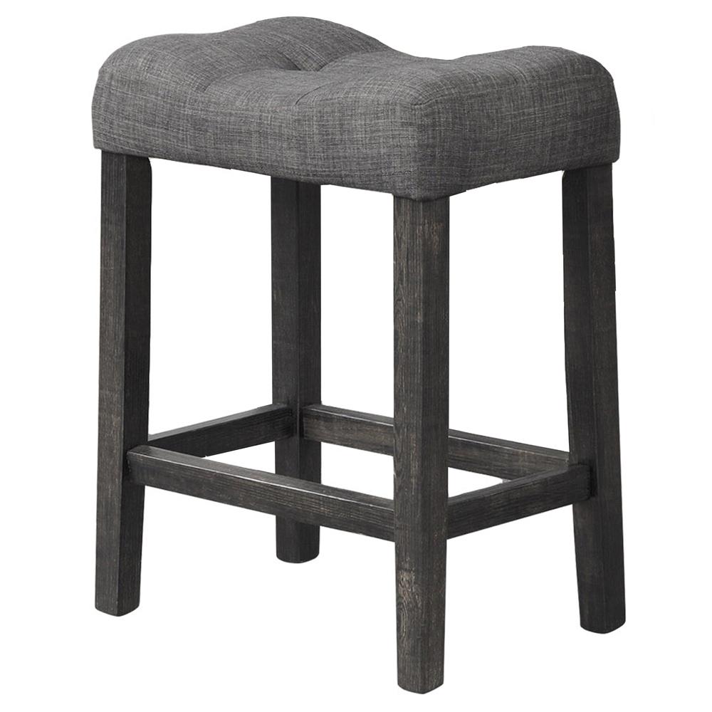 Vitalita 5-piece Black Charcoal Square Counter Height Set. Picture 5