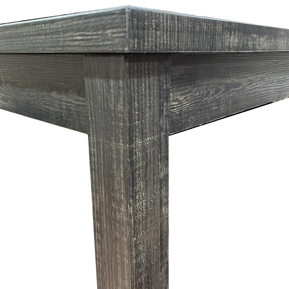 Vitaliya 36" Black Charcoal Square Counter Height Table. Picture 2