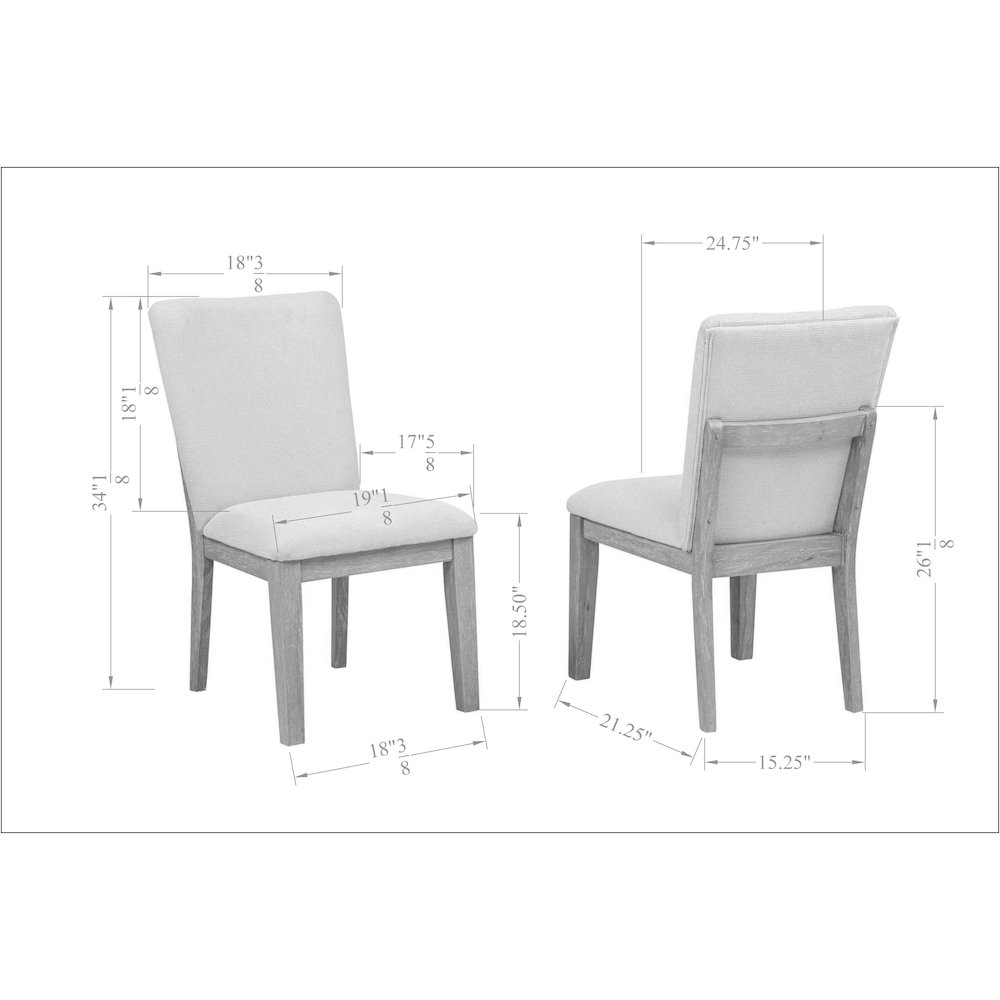 4" High Modern Upholstered Dining Chair Mid Century Home Kitchen Side Seating. Picture 3