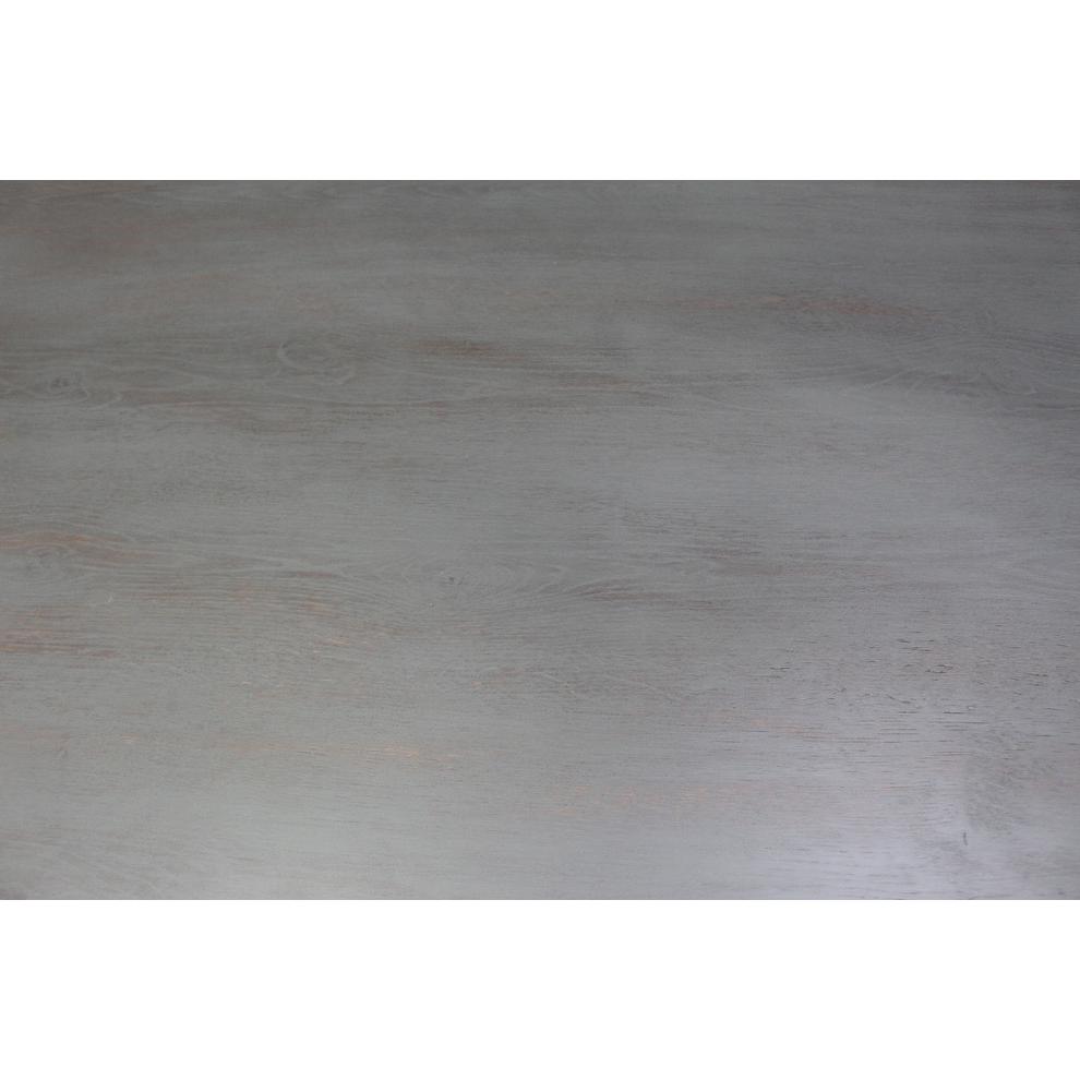 Best Master Luxembourg Solid Wood Rectangular Dining Table in Rustic Gray. Picture 2