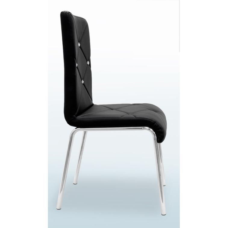 Best Master Contemporary 5-Piece Dinette Set With Faux Leather Chair in Black. Picture 4
