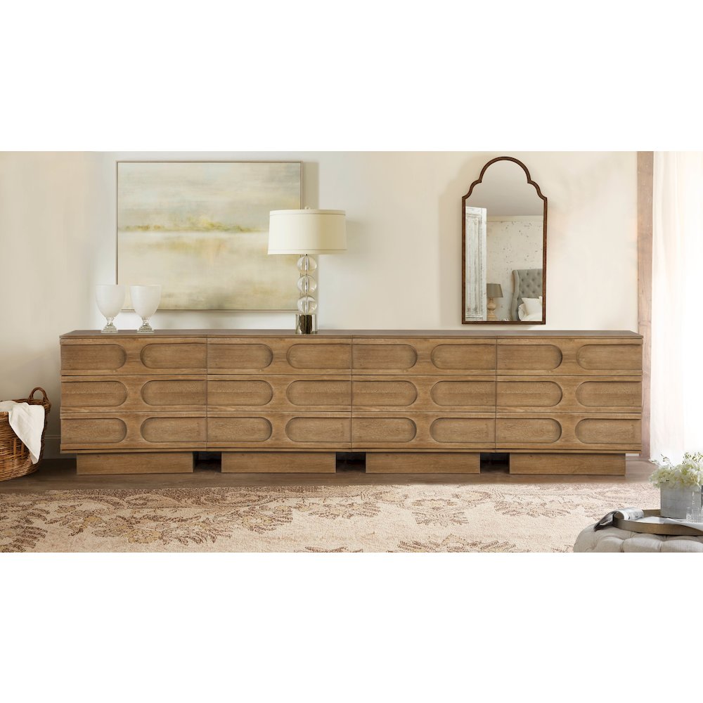 Capri 31" Wide 3-Drawer Accent Chest Natural Wood Finish Boho Modern Storage. Picture 12