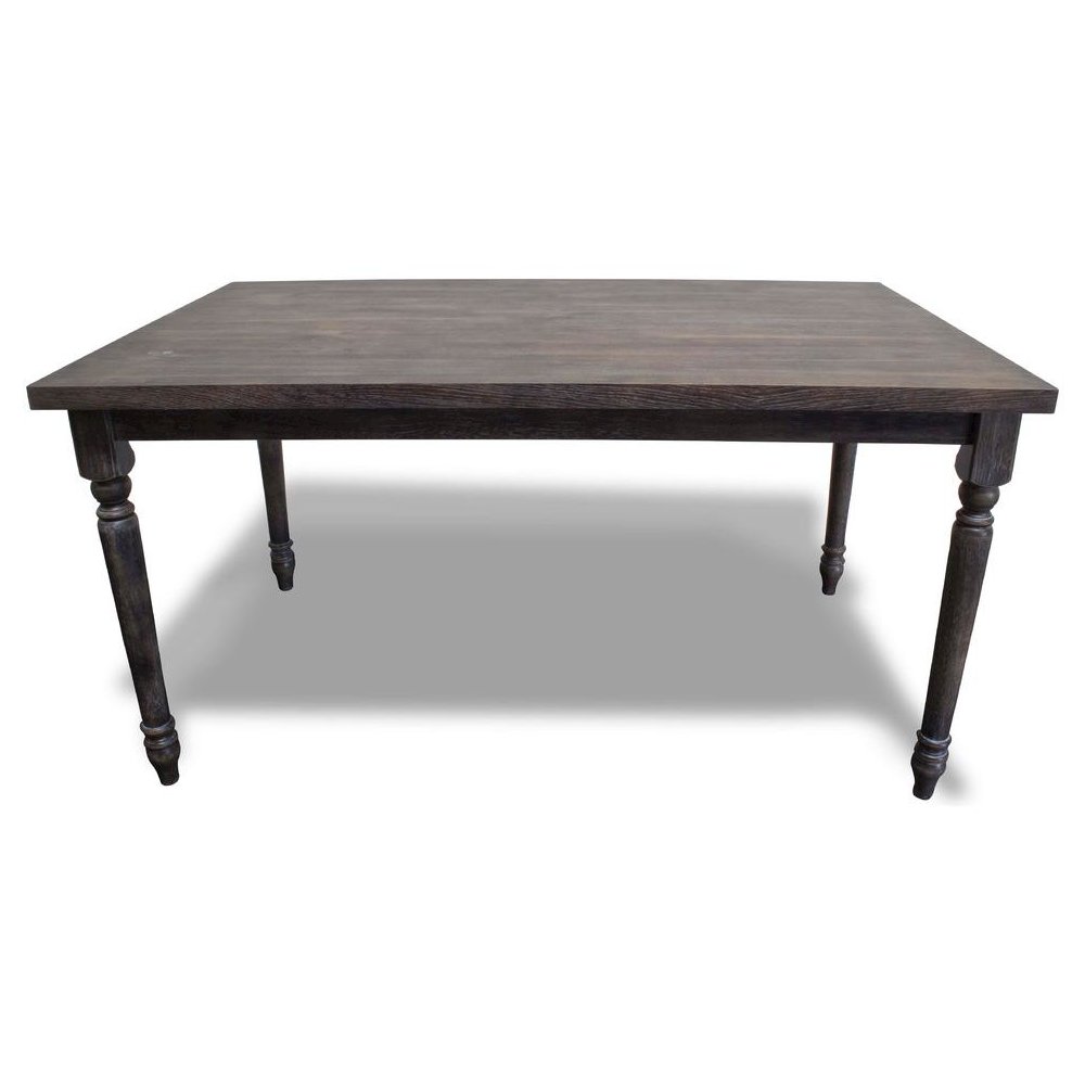 Best Master Demi Birch Wood Dining Table in Smoked Gray. Picture 2