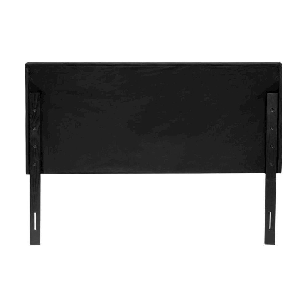Best Master Faux Leather Full/Queen Headboard Tufted Crystal Rhinestone in Black. Picture 5