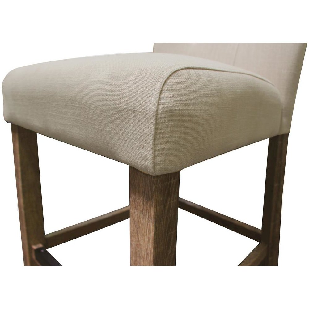 Best Master Hadley Solid Wood Counter Height Chair - Light Gray/Beige (Set of 2). Picture 3