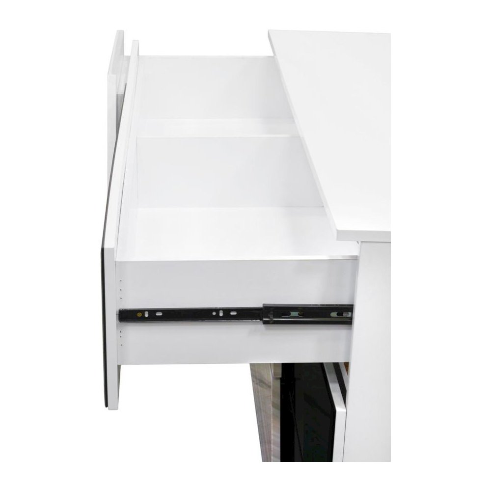 Best Master Manchester 3-Drawer Poplar Wood Bedroom Dresser in Zebra/White. Picture 2