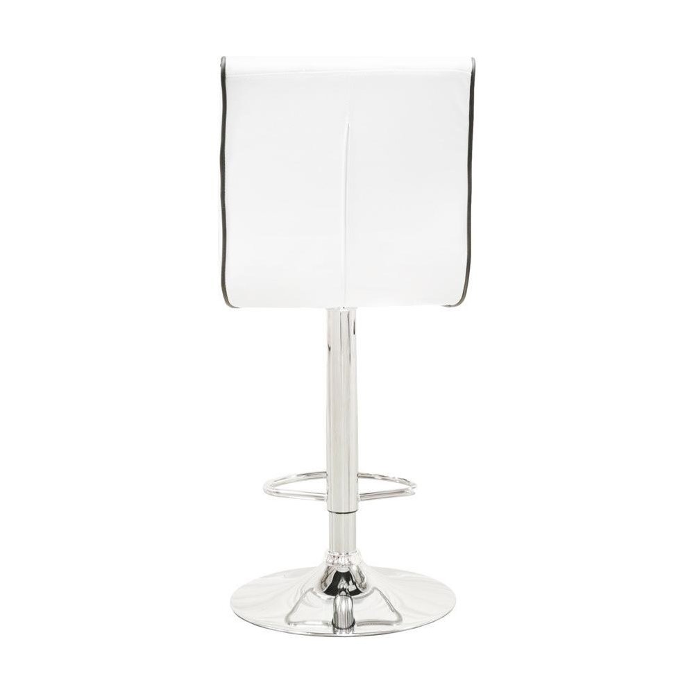 Best Master Swivel Bar Stool with Crystal and Tufted Look in White (Set of 2). Picture 4