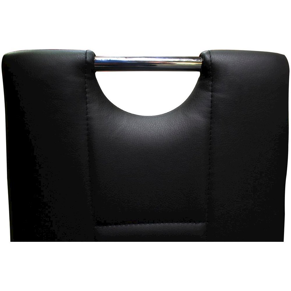 Best Master Beverly Faux Leather Upholstered Side Chair - Black (Set of 2). Picture 2