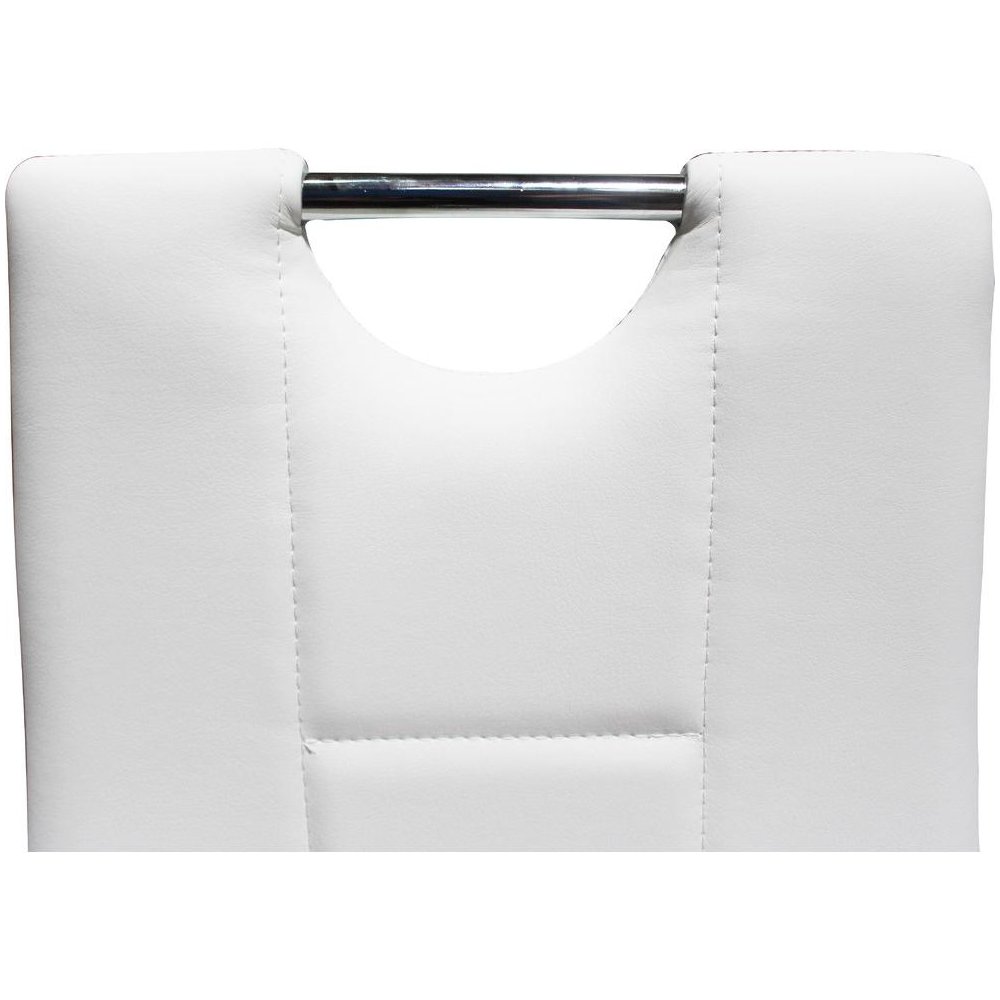 Best Master Beverly Faux Leather Upholstered Side Chair - White (Set of 2). Picture 2