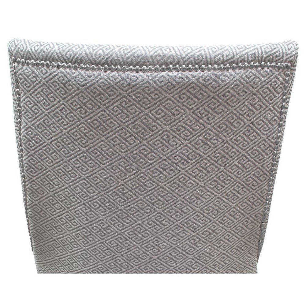 Best Master Republic Polyester Fabric Upholstered Acent Chair - Taupe/Light Gray. Picture 2