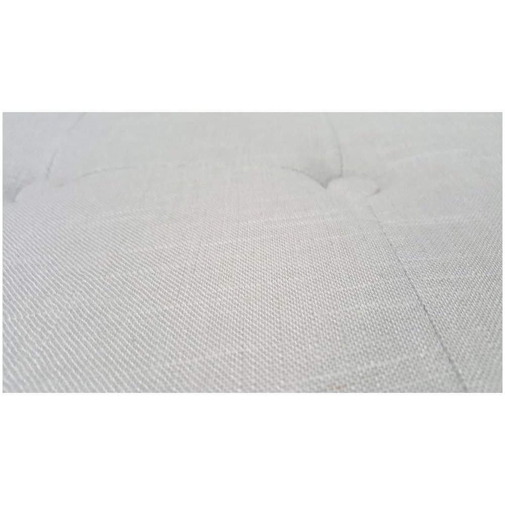 Best Master Fabric Upholstered Square Accent Bench in Neutral Gray/Nail Heads. Picture 3