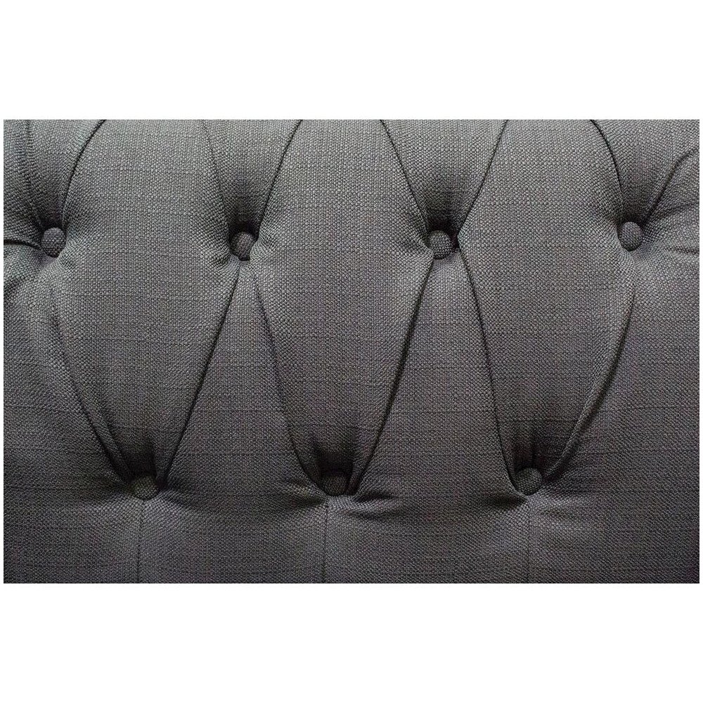 Best Master Venice Fabric Upholstered Living Arm Chair in Charcoal. Picture 3