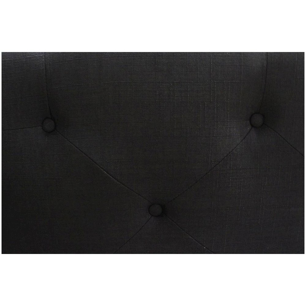 Best Master Valentina Fabric Upholstered Wingback Queen Platform Bed - Black. Picture 3