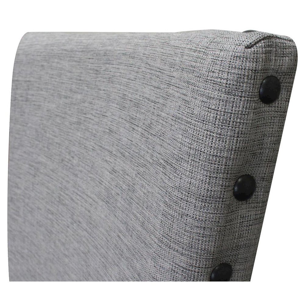 Best Master Anna Fabric Upholstered Side Chair in Rustic Light Gray (Set of 2). Picture 3