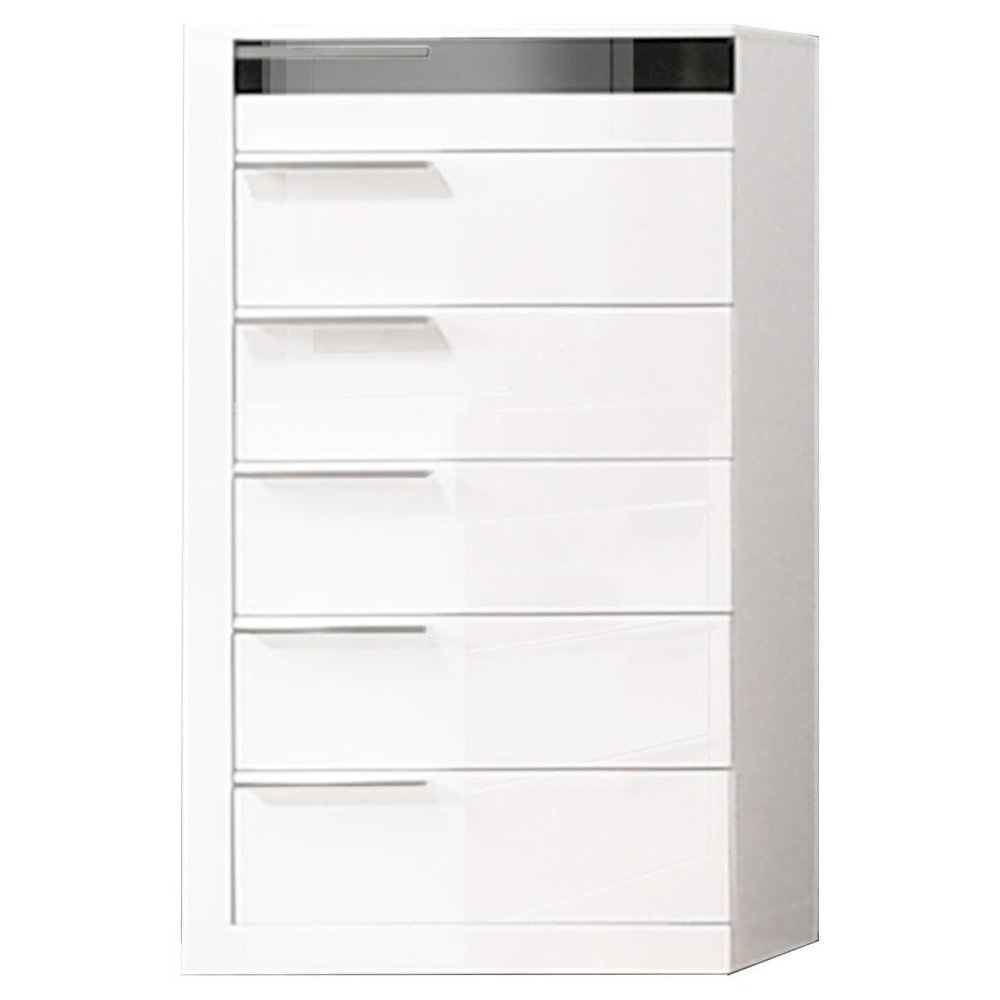 Best Master Bahamas 6-Drawer Poplar Wood Bedroom Chest in Black/White. Picture 1