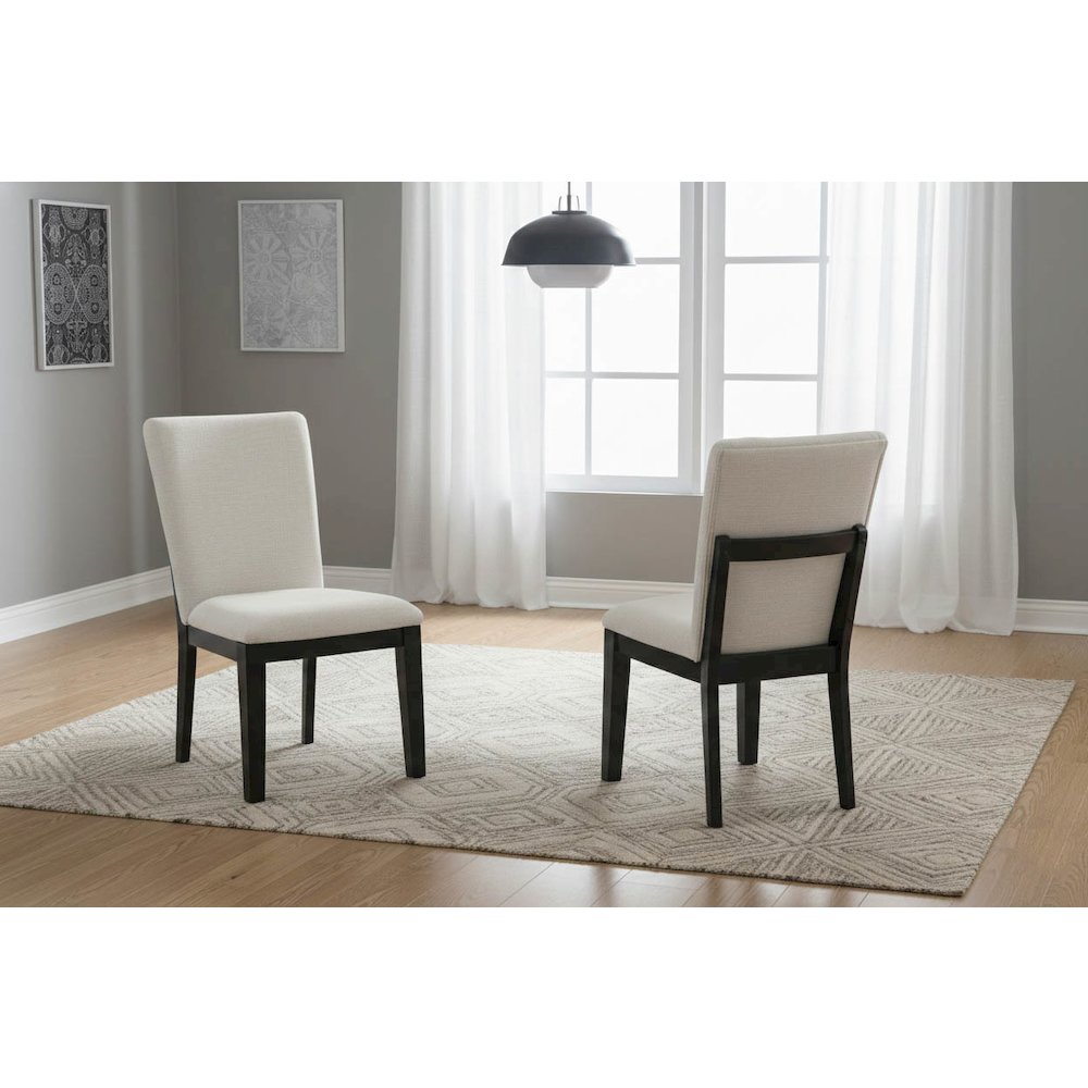 34" High Modern Upholstered Dining Chair Mid Century Home Kitchen Side Seating. Picture 2