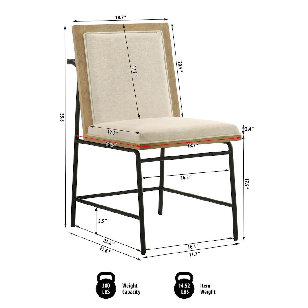 Bristol Mid-Century Dining Chair, Set of 2, Kepler Driftwood. Picture 4