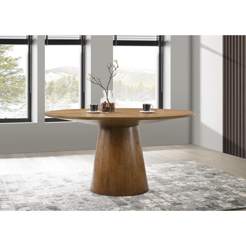 Terra Walnut Round Dining Table. Picture 3