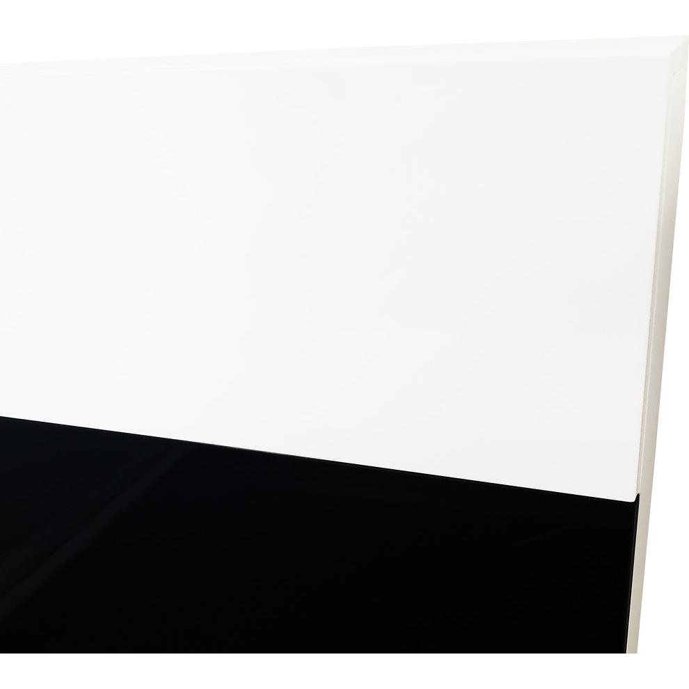 Best Master Bahamas Poplar Wood Queen Platform Bed in Black/White. Picture 2