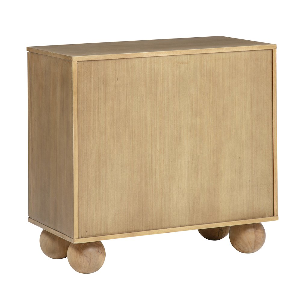 Cyrus 31" Wide 2-Door Accent Cabinet Natural Wood Finish Boho Modern Storage. Picture 3