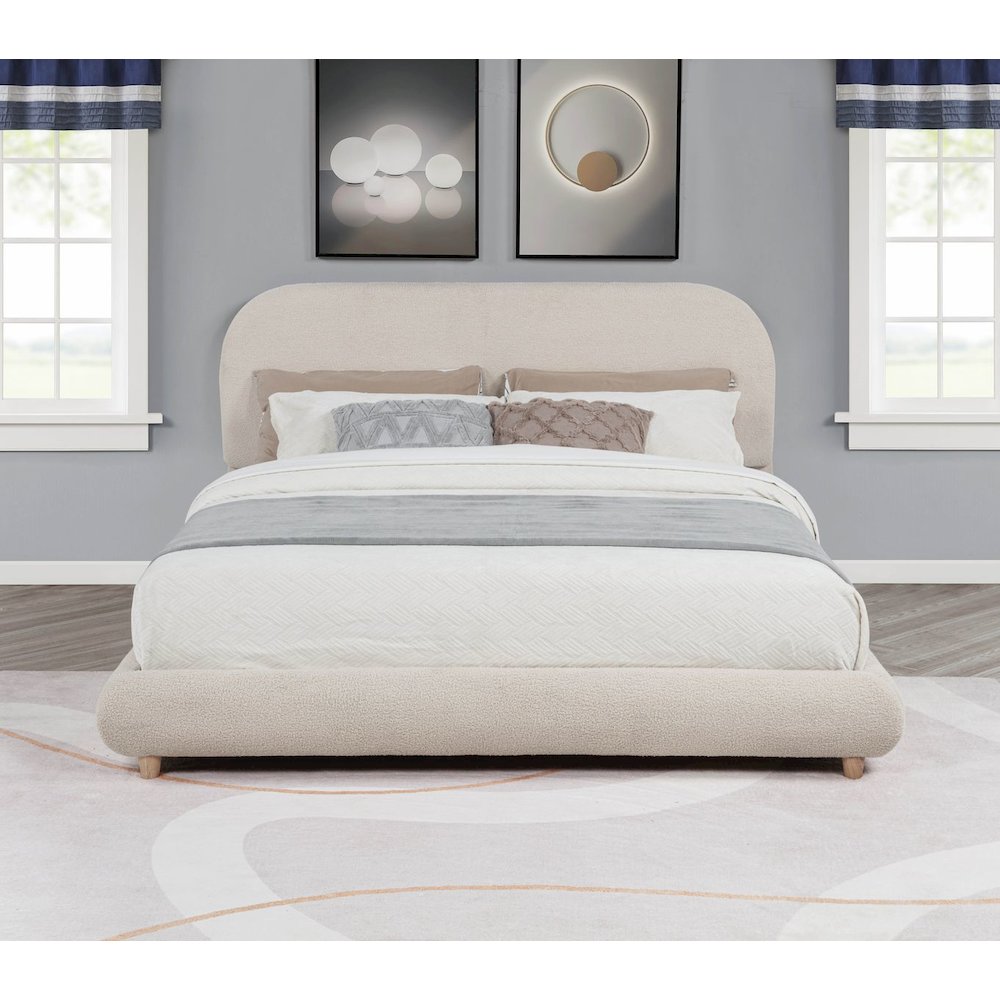Cteris Queen Fleece Bed, Cream. Picture 3