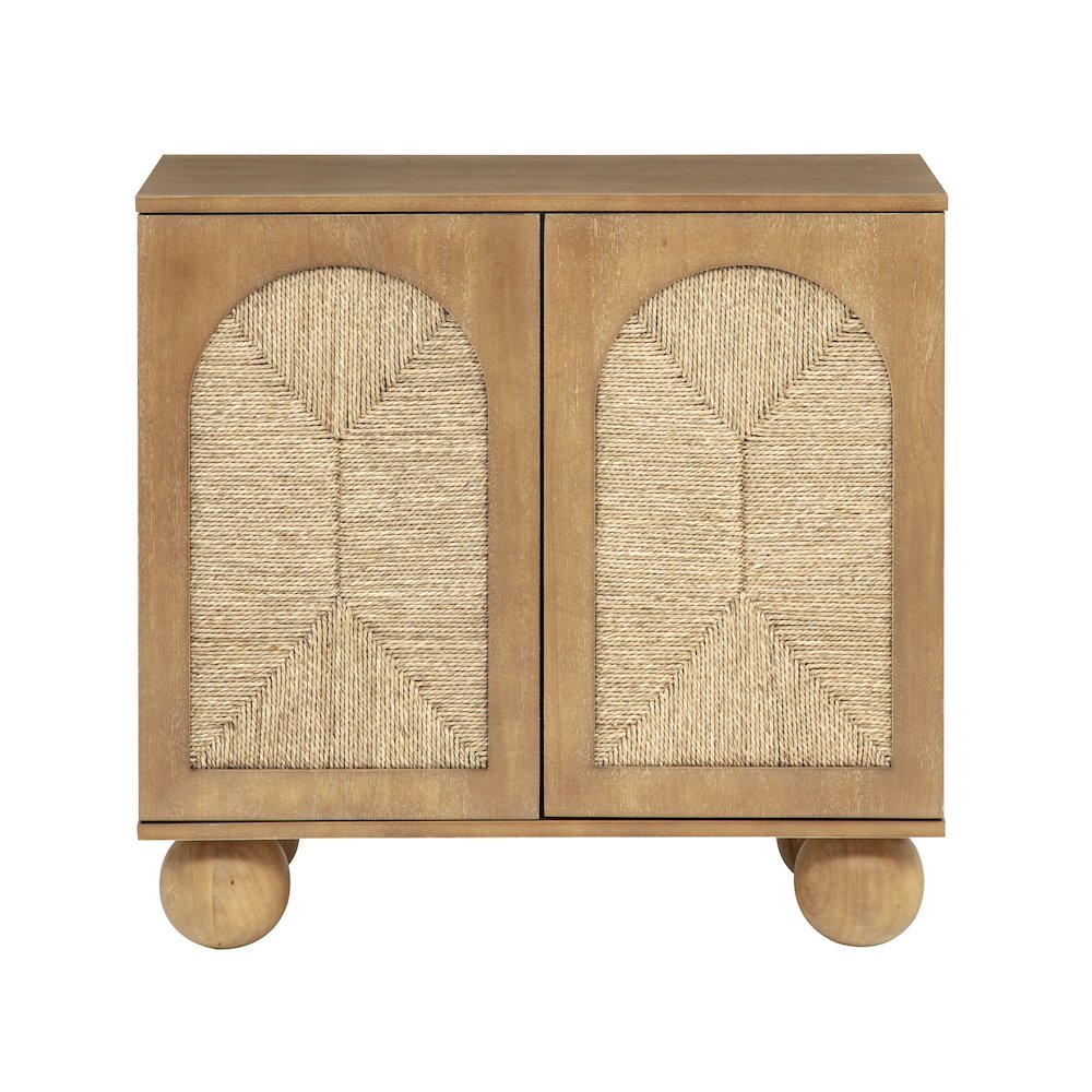 Cyrus 31" Wide 2-Door Accent Cabinet Natural Wood Finish Boho Modern Storage. Picture 2