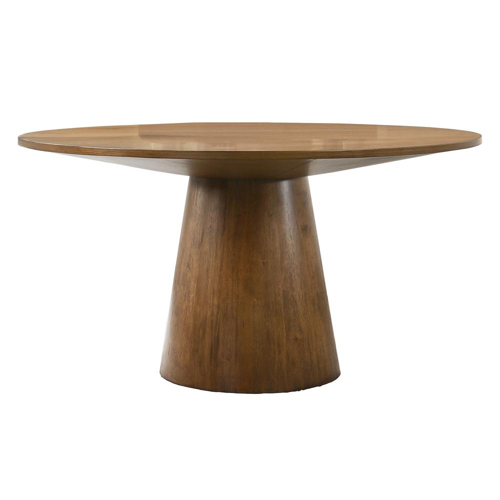 Terra Walnut Round Dining Table. Picture 1